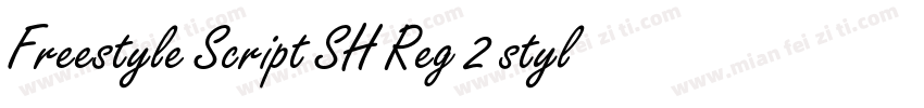 Freestyle Script SH Reg 2 styles in字体转换